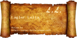 Lagler Leila névjegykártya